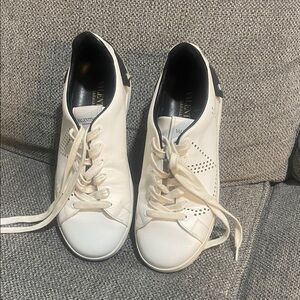 Valentino Women's White and Black Sneakers